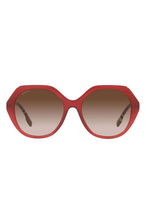 burberry 55mm round sunglasses